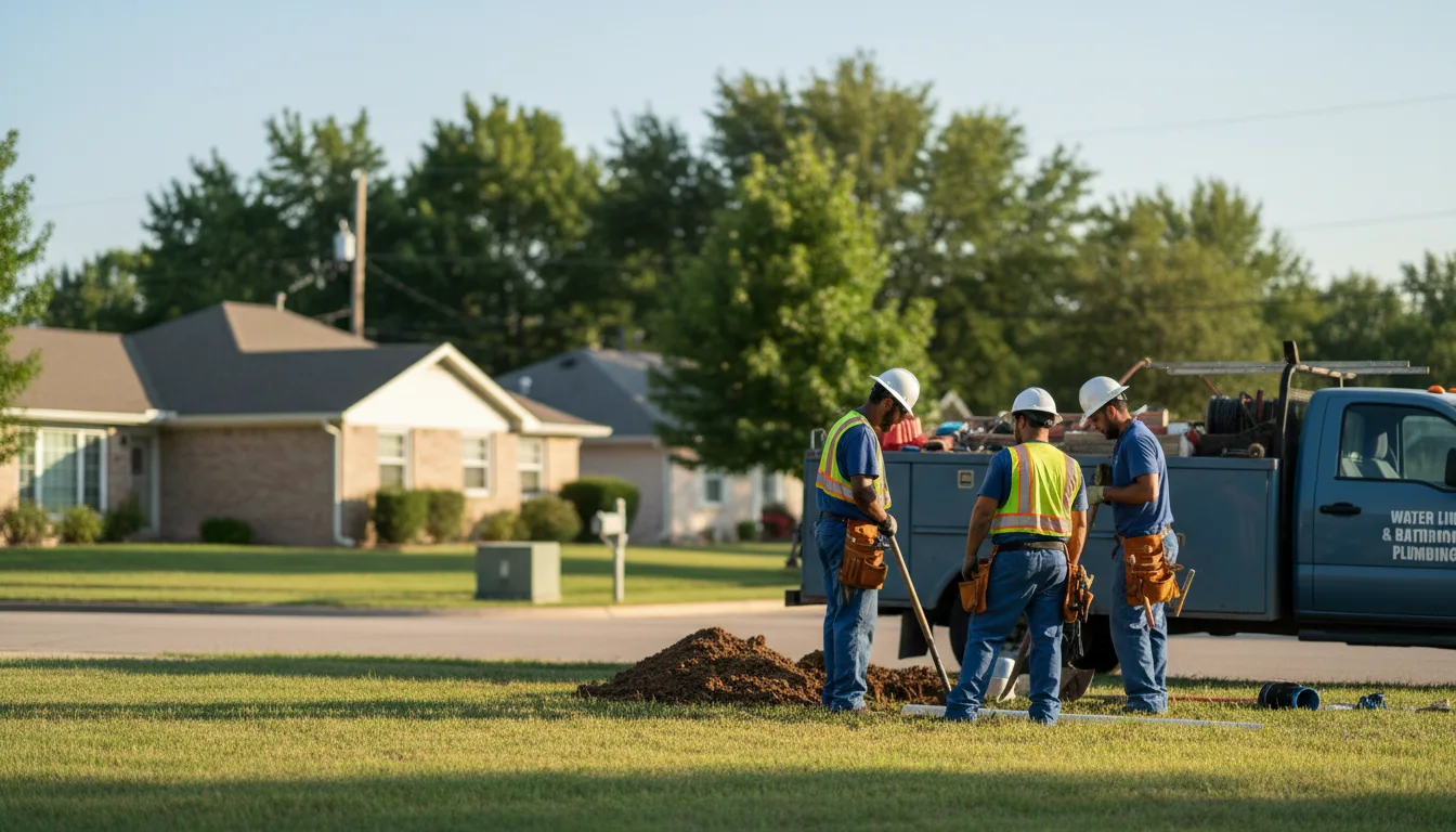 Residential water line and bathroom plumbing service in Florence, AL